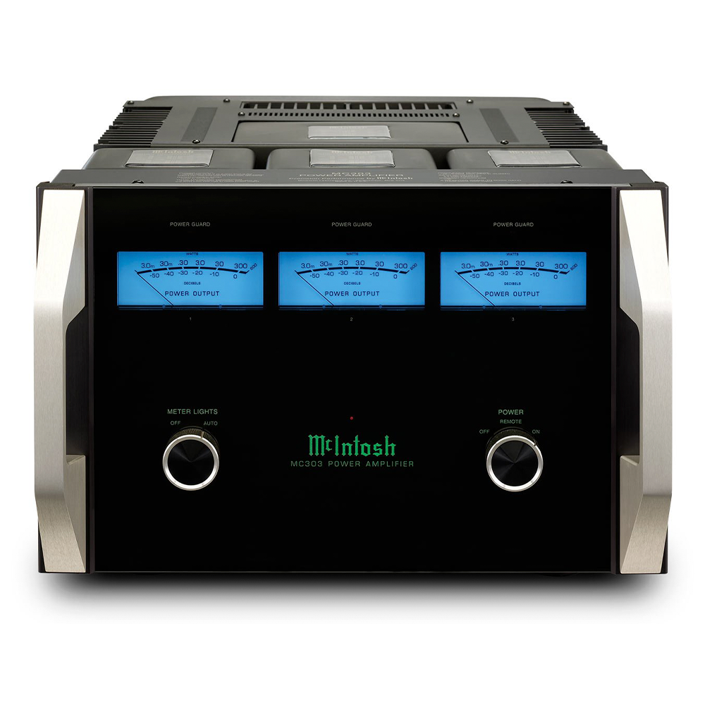McIntosh MC303 3-Channel Amplifier front close