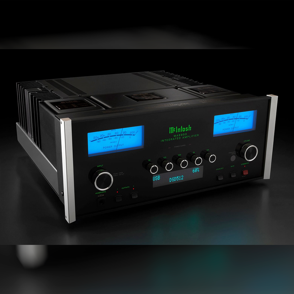 McIntosh MA8950 Integrated Amplifier McIntosh MA8950 Integrated Amplifier  background front angle