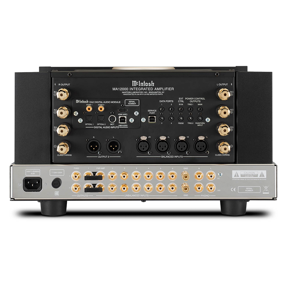 McIntosh MA12000 Hybrid Integrated Amplifier rear back i/o ports