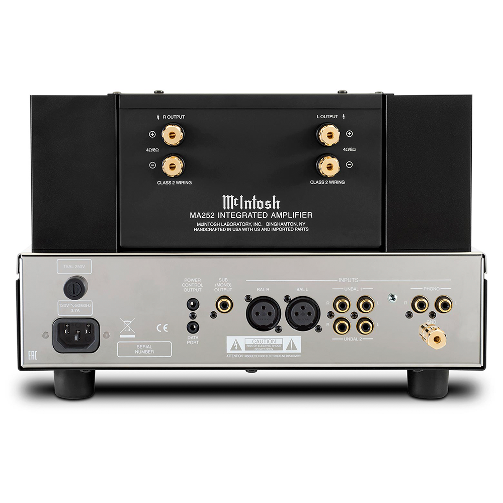 McIntosh MA252 - 100W Integrated Amplifier rear back i/o ports