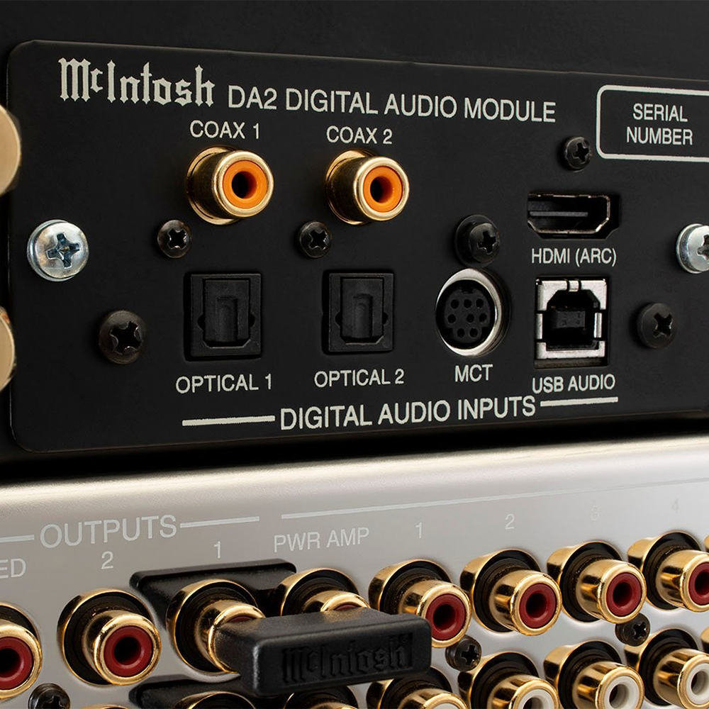 McIntosh MA8950 Integrated Amplifier rear back i/o ports close up