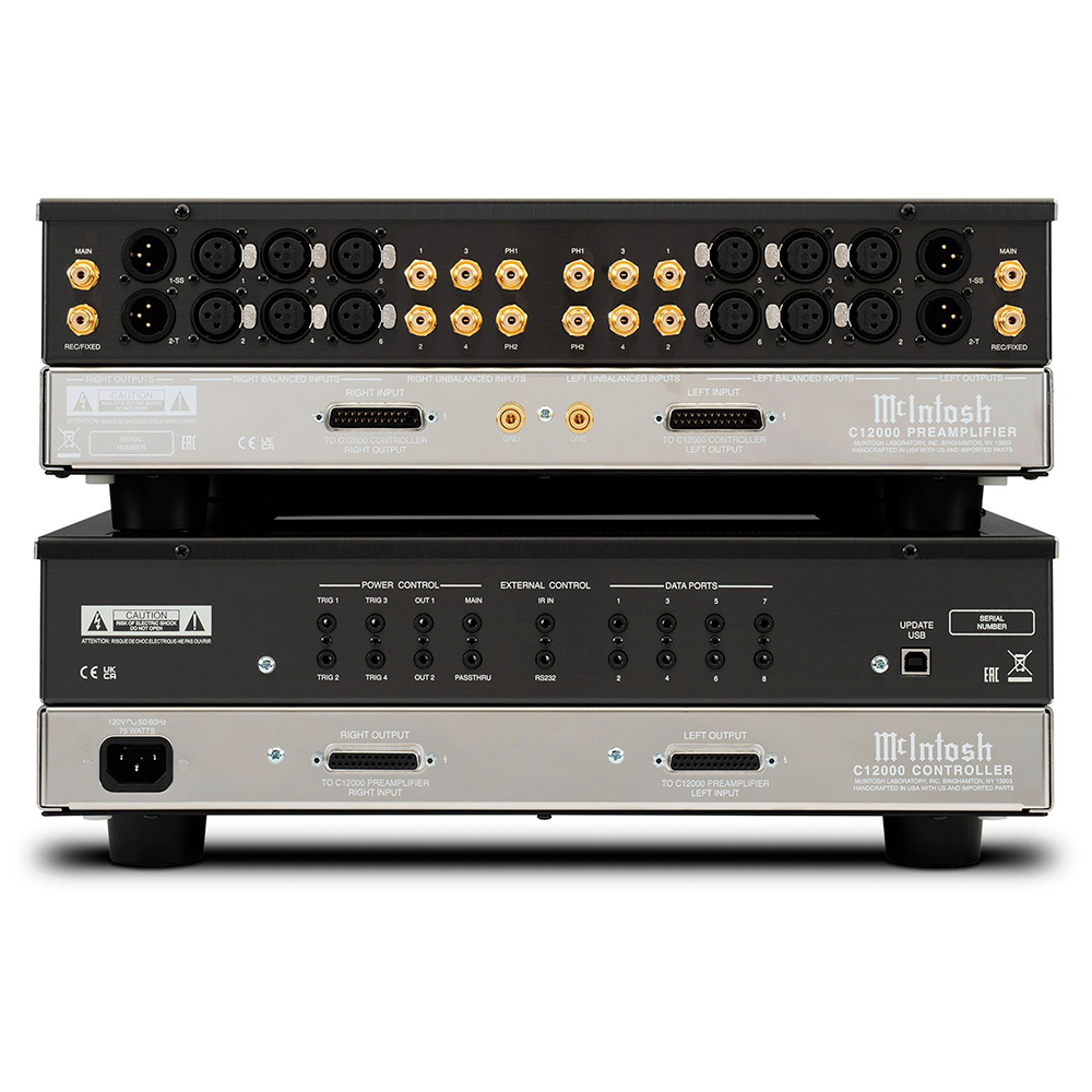 mcintosh c12000 preamplifier controller rear back I/O ports straight