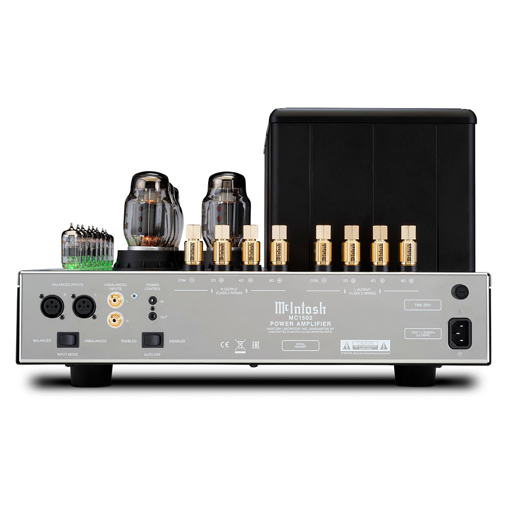 McIntosh MC1502 Tube Power Amplifier side i/o ports