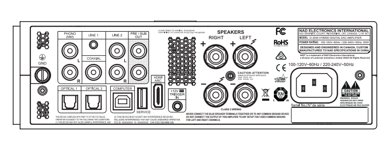 NAD D 3045 Hybrid Digital DAC Amplifier