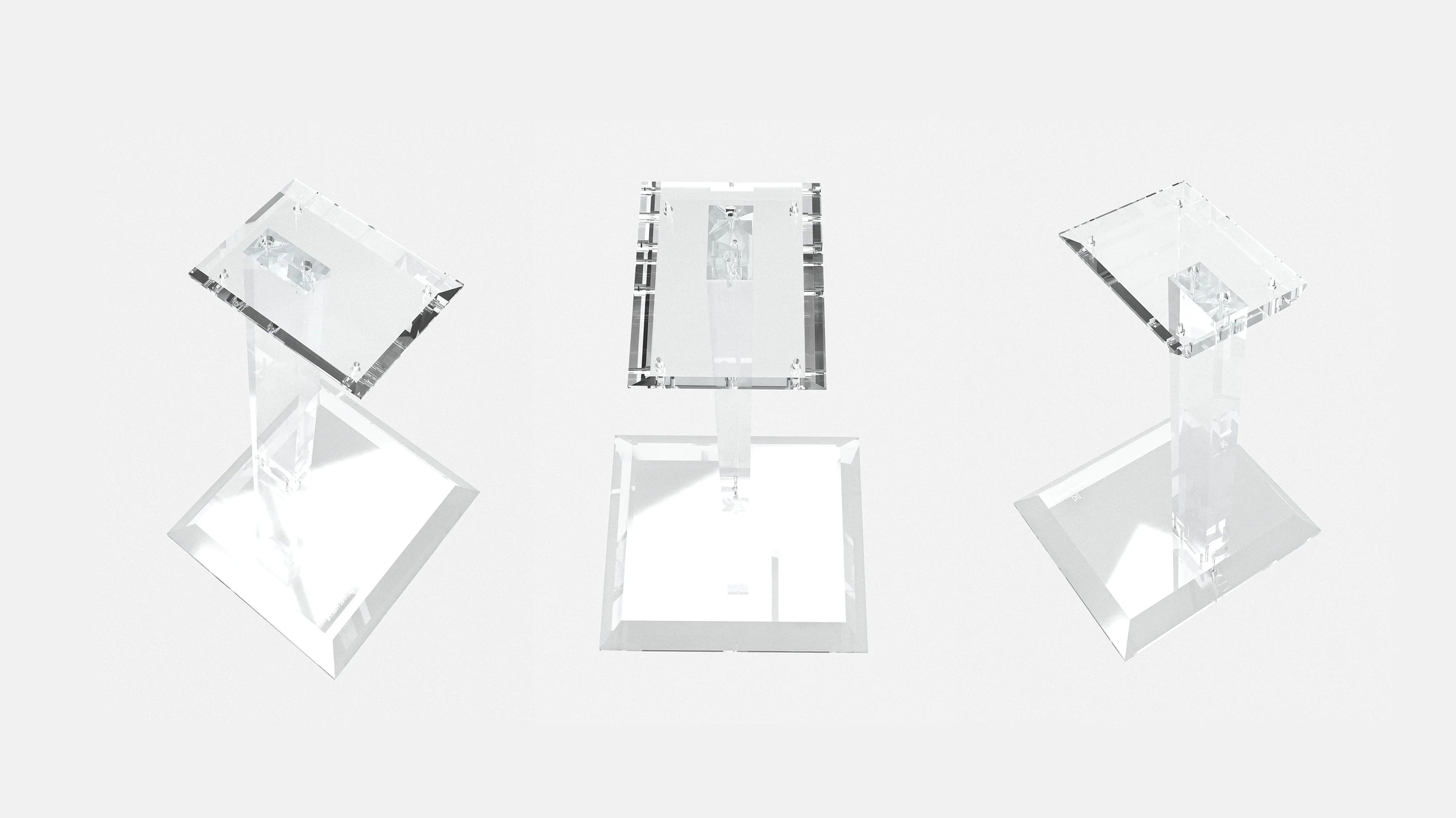 Daniel Hertz Speaker Stand Pair Art Grade European Plexiglass