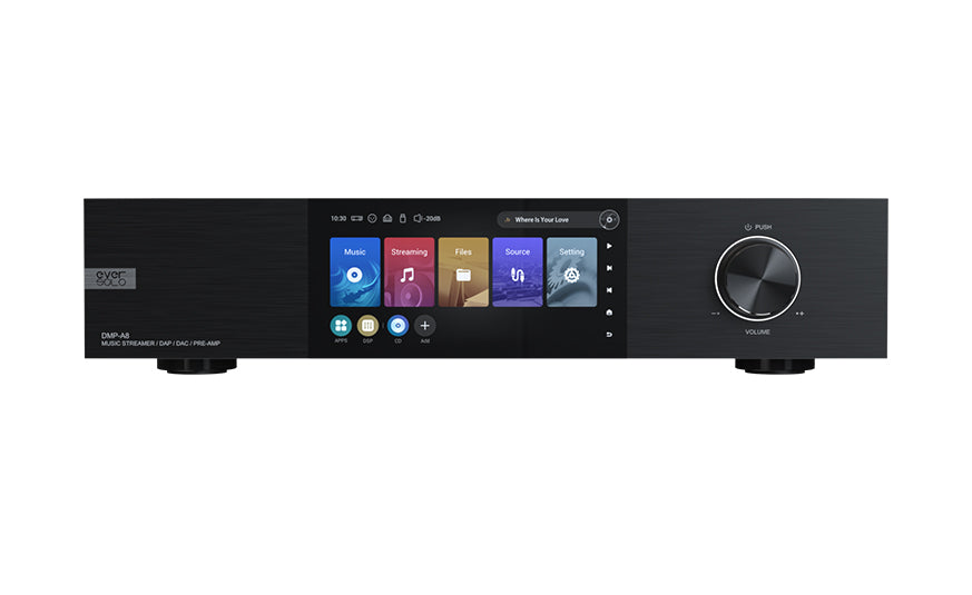 eversolo dmp-a8 streamer network audio DAC front display dial