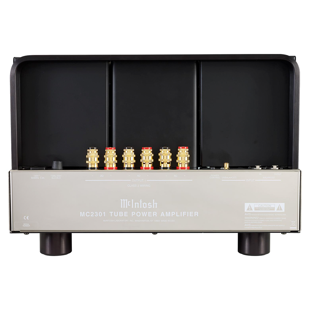 McIntosh MC2301 Mono Block Tube Power Amplifier rear back i/o ports