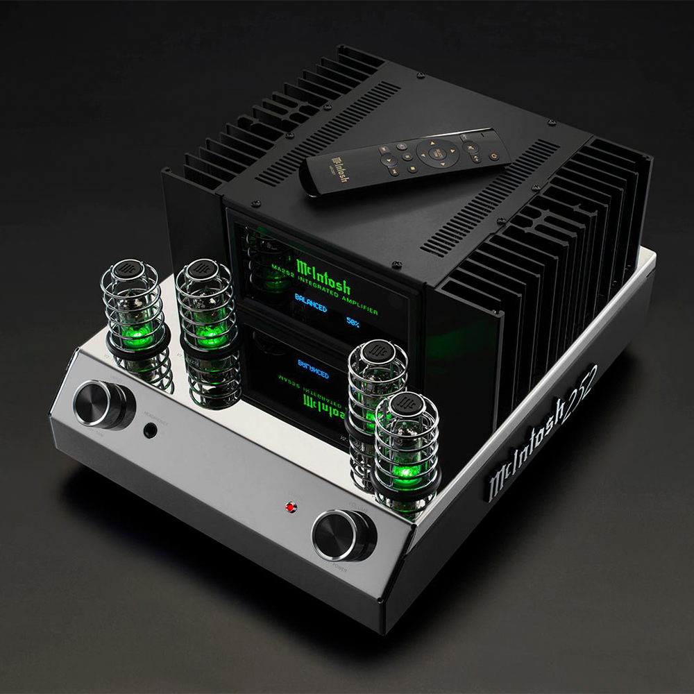 McIntosh MA252 - 100W Integrated Amplifier top angle remote