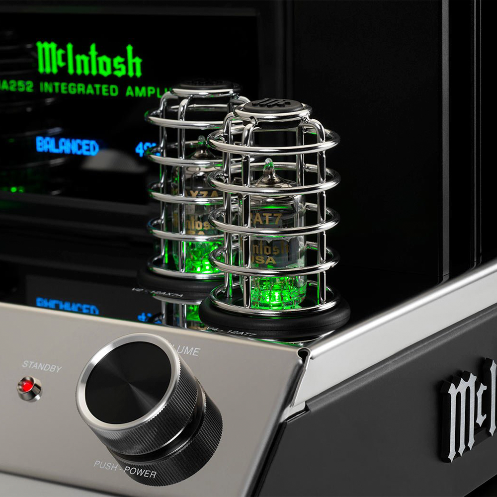McIntosh MA252 - 100W Integrated Amplifier tube dial button close up
