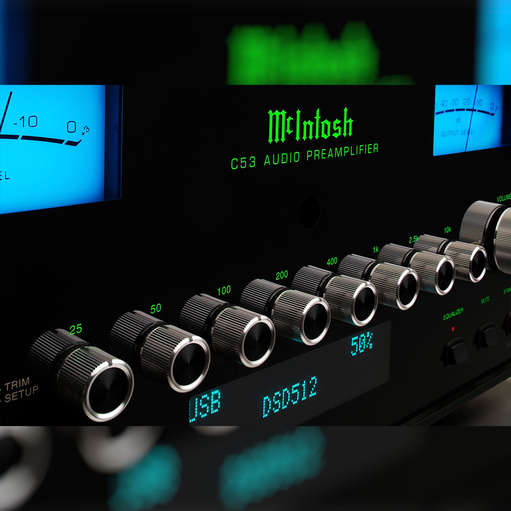McIntosh C53 Tube Preamplifier front dials switches