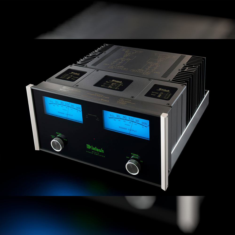 McIntosh MC312 power Amplifier  top angle