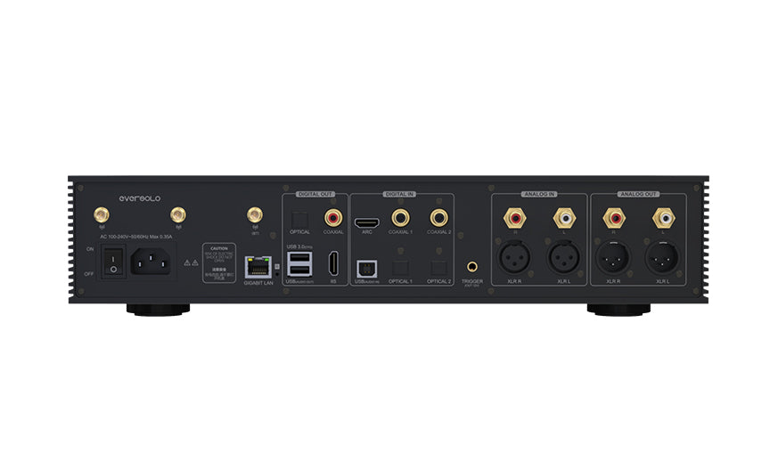 eversolo dmp-a8 streamer network audio DAC rear back i/o portrs