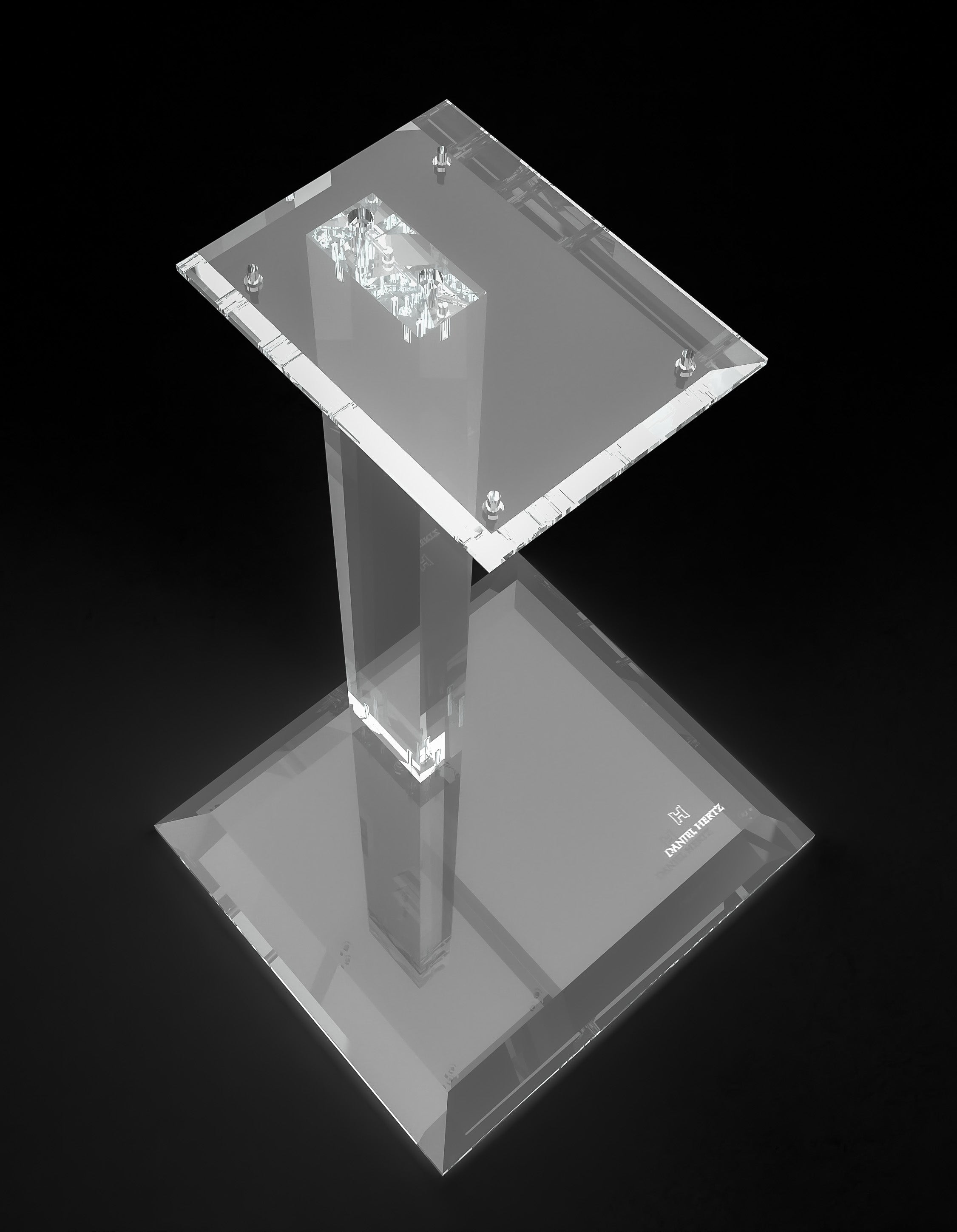 Daniel Hertz Speaker Stand Pair Art Grade European Plexiglass