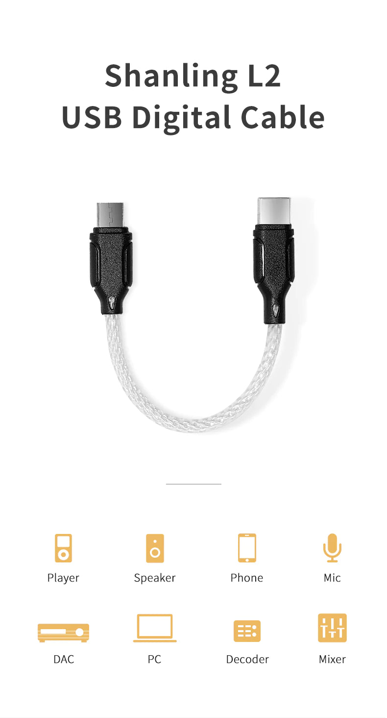 Shanling L2 cable - Sold as a Single (Call/Email For Availability)