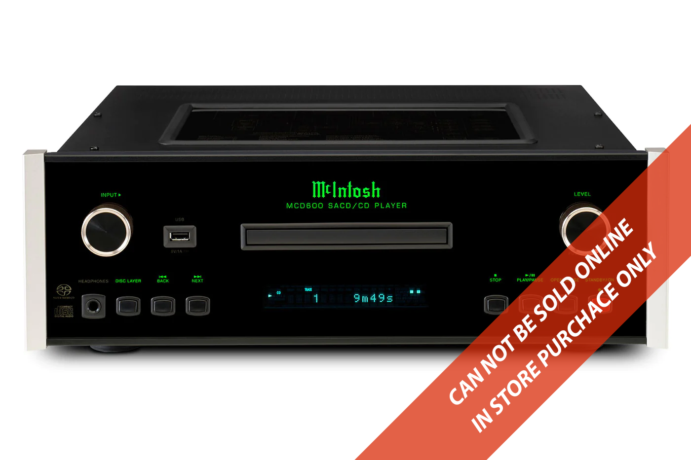 McIntosh MCD600 SACD/CD Player (In-Store Purchase Only & USD Pricing)